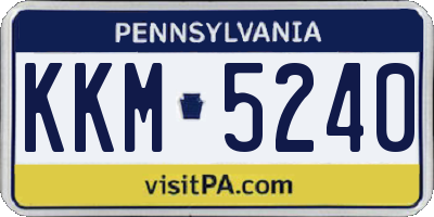 PA license plate KKM5240