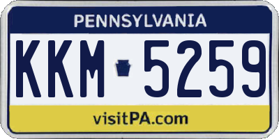 PA license plate KKM5259