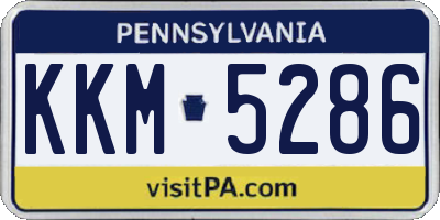 PA license plate KKM5286