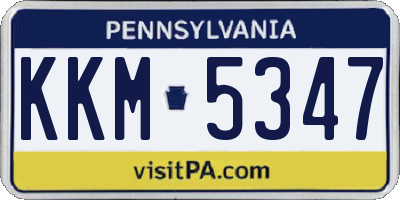 PA license plate KKM5347