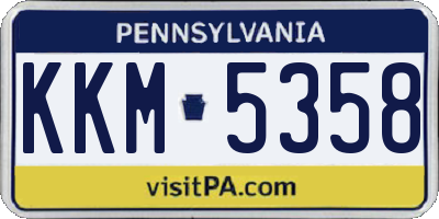PA license plate KKM5358