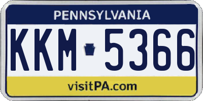 PA license plate KKM5366