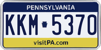 PA license plate KKM5370