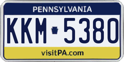 PA license plate KKM5380