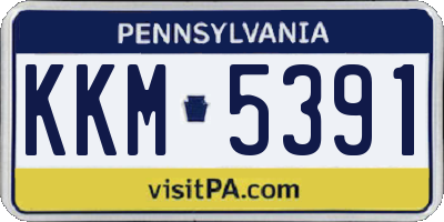 PA license plate KKM5391