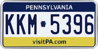 PA license plate KKM5396