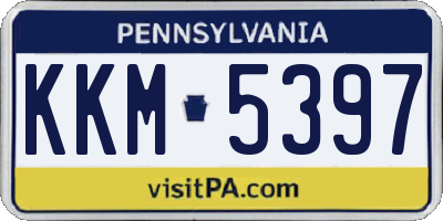 PA license plate KKM5397