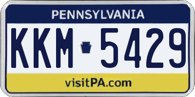 PA license plate KKM5429