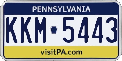 PA license plate KKM5443