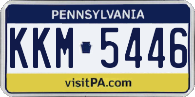 PA license plate KKM5446