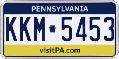 PA license plate KKM5453