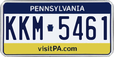 PA license plate KKM5461