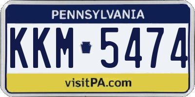 PA license plate KKM5474