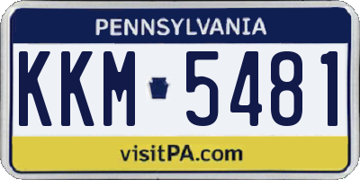 PA license plate KKM5481