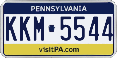 PA license plate KKM5544