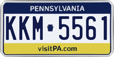 PA license plate KKM5561