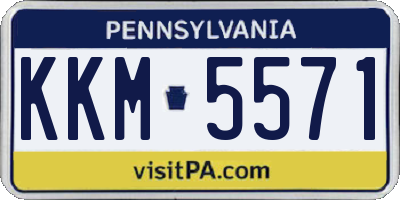PA license plate KKM5571