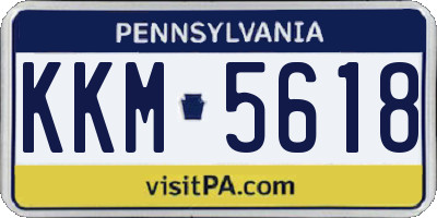 PA license plate KKM5618