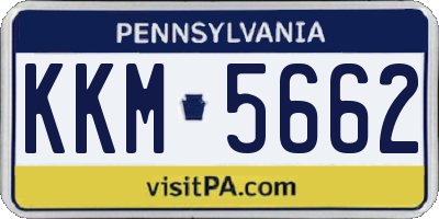 PA license plate KKM5662