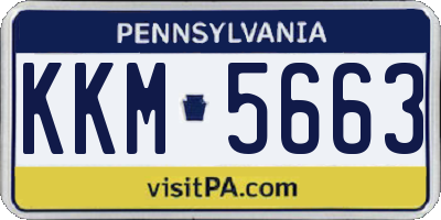PA license plate KKM5663