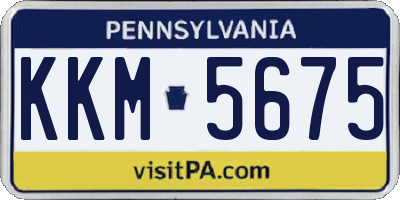 PA license plate KKM5675