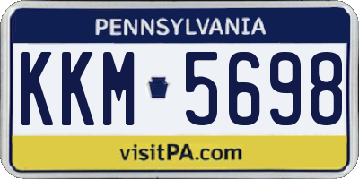 PA license plate KKM5698