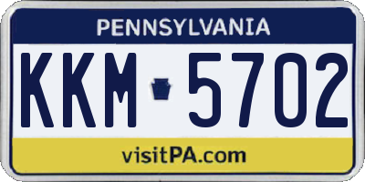 PA license plate KKM5702