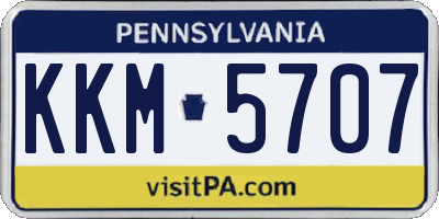 PA license plate KKM5707