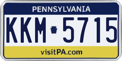 PA license plate KKM5715