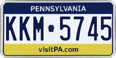 PA license plate KKM5745