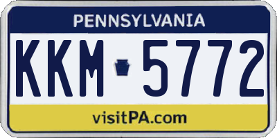 PA license plate KKM5772