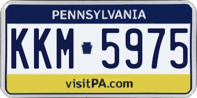 PA license plate KKM5975