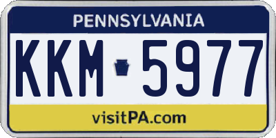 PA license plate KKM5977