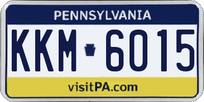PA license plate KKM6015