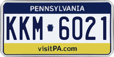 PA license plate KKM6021
