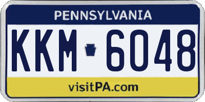 PA license plate KKM6048