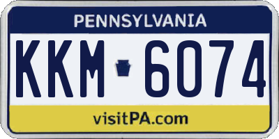 PA license plate KKM6074