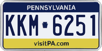 PA license plate KKM6251