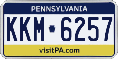 PA license plate KKM6257