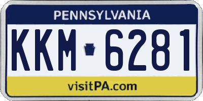 PA license plate KKM6281