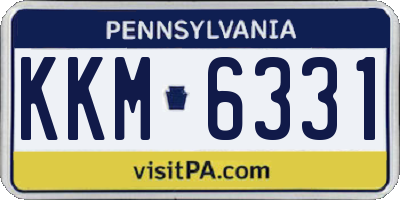 PA license plate KKM6331