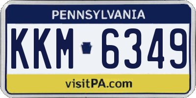 PA license plate KKM6349
