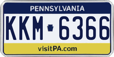 PA license plate KKM6366