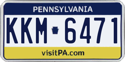 PA license plate KKM6471