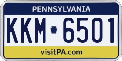 PA license plate KKM6501