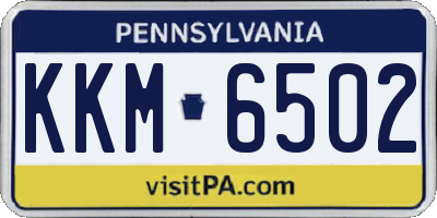 PA license plate KKM6502