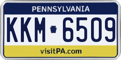PA license plate KKM6509