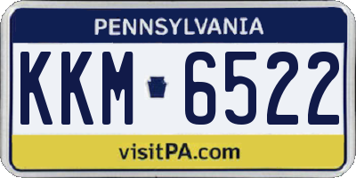 PA license plate KKM6522