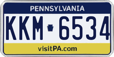 PA license plate KKM6534