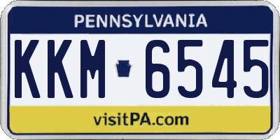 PA license plate KKM6545